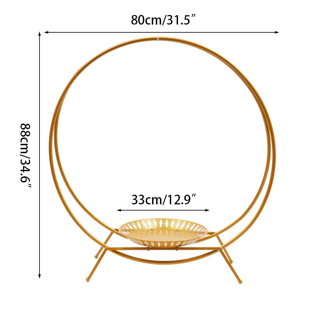 Patera na tort weselny, patera na tort, ramka, akcesoria do ciasta, 88 cm, złoty, okrągły, dekoracja ślubna, dekoracja ślubna, urodziny, na imprezy