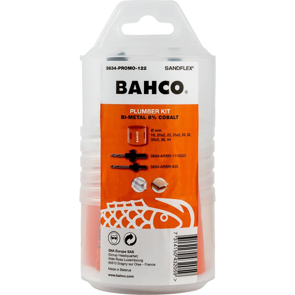 Bahco Cobalt 3834Promo122 14 Piece Bi-Metal Holesaw Set
