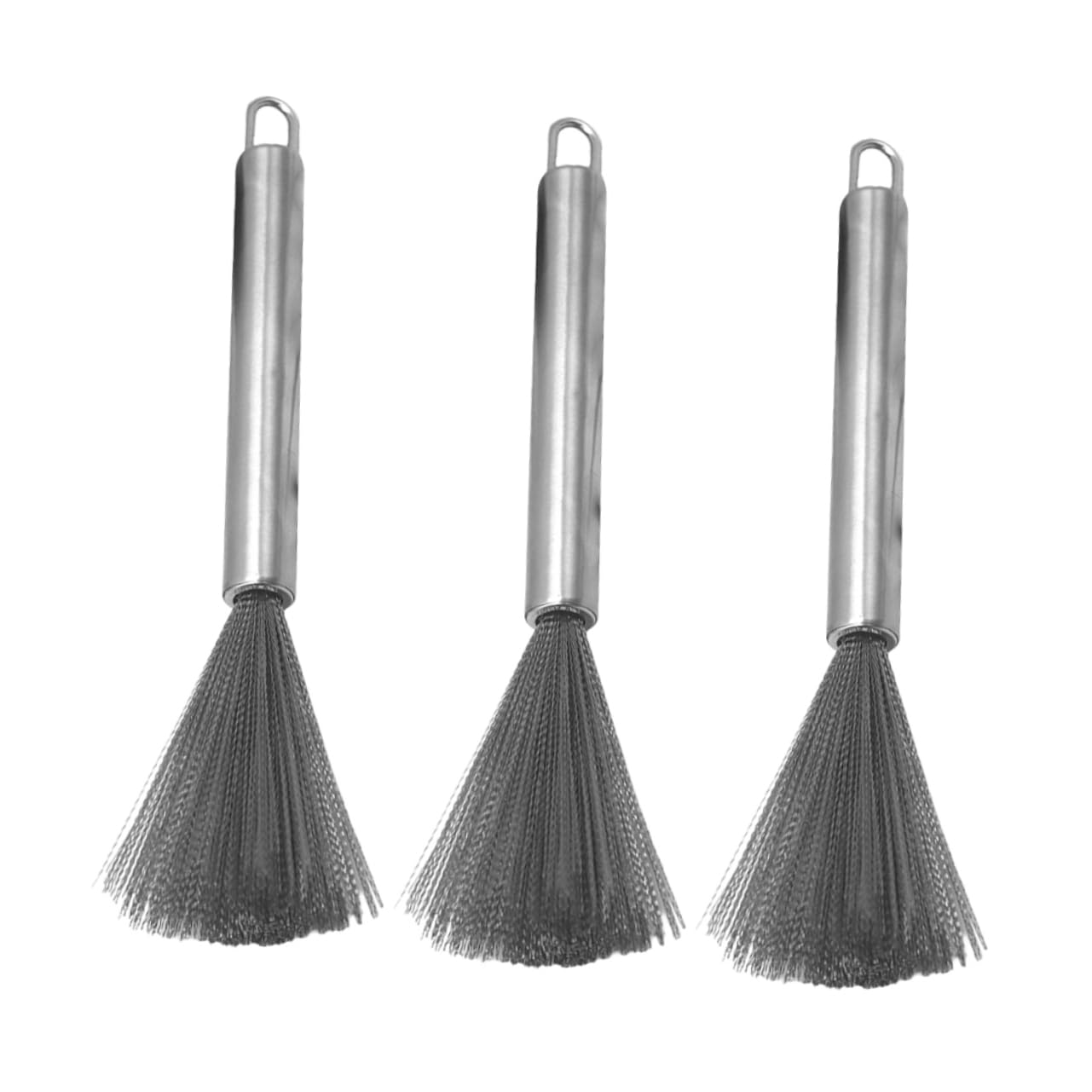 INOOMP 12piezas Cepillo De Limpieza De Inoxidable para Cocina De Cepillo Manual Mango para Utensilios De Cocina Sartenes y