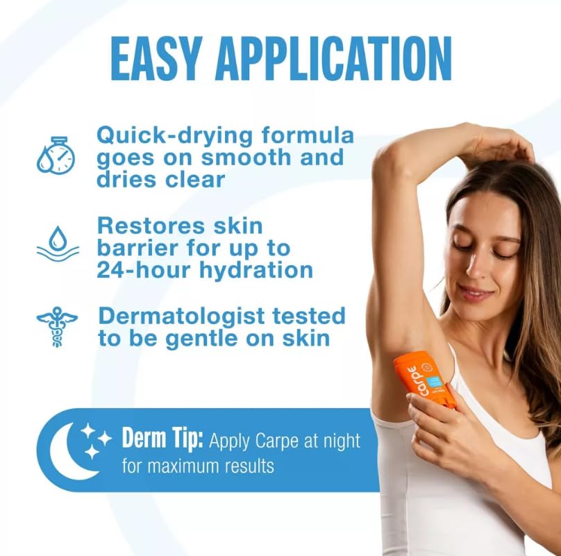 Carpe Women's 100HR Sweat & Odor Control Antiperspirant Deodorant - Fresh Powder - 1.76oz: Paraben-Free, Vegan, Cream