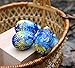 Hand Painted Wooden Ukrainian Easter Eggs Small 4-4,5 cm х 5 pcs, Traditional Petrykivka painting Art Pysanky handmade as Your Easter Tree Hanging Home Decorations