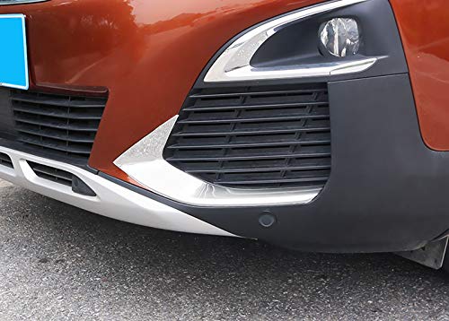 HIGH FLYING per 3008/5008 GT 2017 2018 2019 Griglia Anteriore del radiatore cromata, 2 Pezzi ABS plastica