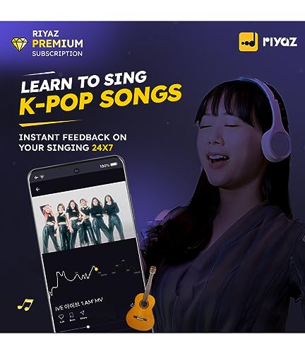 Image of Riyaz App - Learn to Sing KPOP Songs | 12 Months Premium Subscription | Suitable for Guitar / Ukulele / Western Vocal / Solfege Learners | 35 Lakhs Learners | (Activation Link by Email in 2 Hours)
