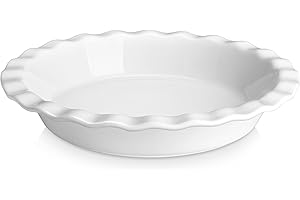 MALACASA 9 Inch Pie Plate: Ceramic Pie Pan for Baking, Perfect for...