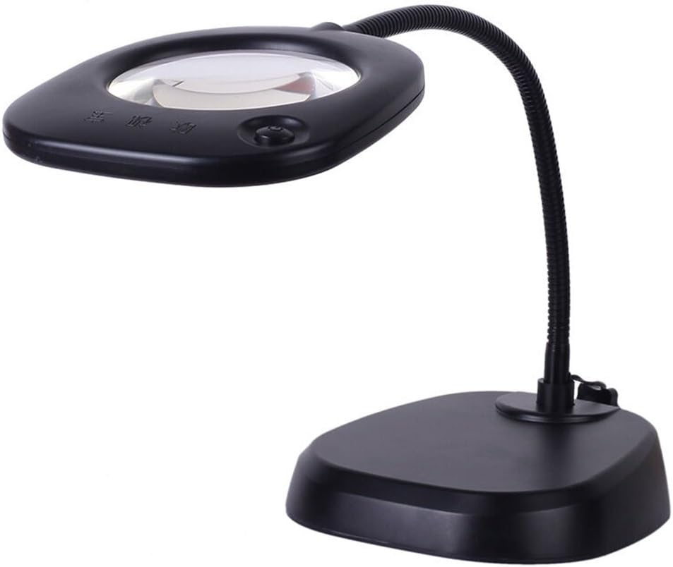 DFHHG® Magnifier,Desktop Magnifying Glass LED Lights Magnifier Old Man Read Optics HD easy to carry