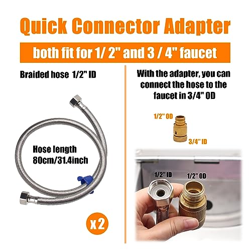 Automatic-Animal-Drinking-Water-Bowl-with-Float-Valve-and-Drainage-Hole-304-Stainless-Steel-Livestock-Dispenser-Waterer-Kits-Included-Water-Hose-34Adaptor-Float-Valves-Mounting-Bolts-2-Sets