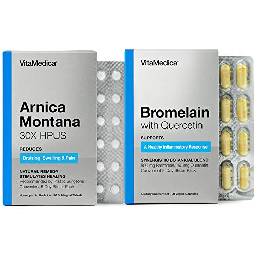 VitaMedica Arnica + Bromelain Blister Pack Bundle, Convenient 5-Day Supply