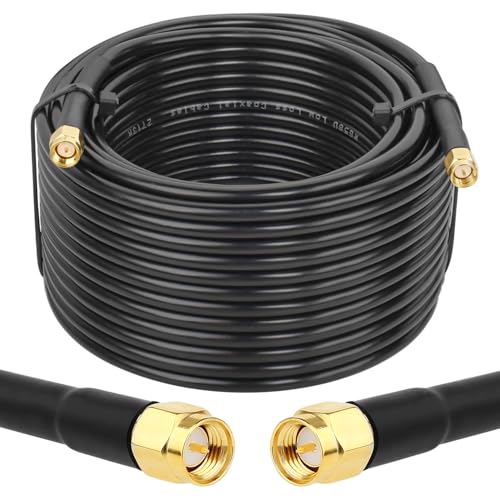 Cable coaxial SMA de 75 pies para instalar antenas en el tejado o exteriores