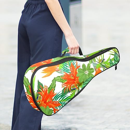 JRHEJTHH Durable Ukulele Bag Water Resistent Ukulele Case with Adjustable Shoulders for 21 23 24 inch Thick Padding Tropical Plant - Les Beatles, Paul McCartney, John Lennon, RIngo Starr, George Harrison JRHEJTHH Durable Ukulele Bag Water Resistent Ukulele Case with Adjustable Shoulders for 21 23 24 inch Thick Padding Tropical Plant – Image 7
