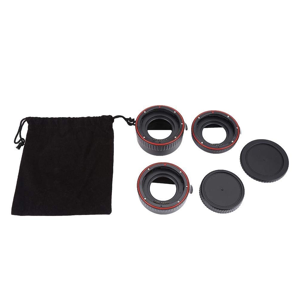 Goshyda Juego de Tubos de extensión Macro con Enfoque automático, para Montaje EF, Tubo de extensión de Metal portátil Cameras len (13 mm y 21 mm y 31 mm)