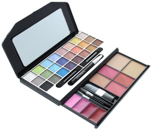 ETA 34 Runway Colors Complete Makeover Kit With Brushes Eye Pencil And Mirror 2.4 oz