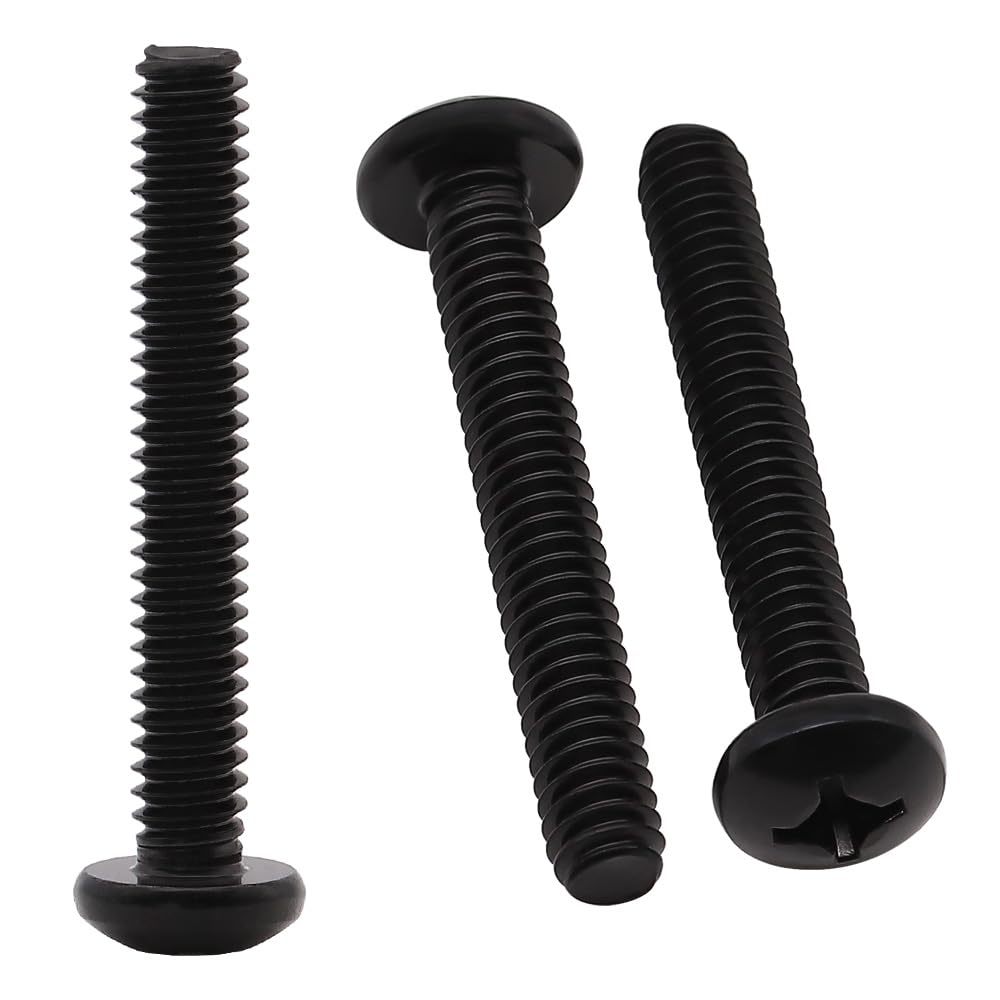 #10-32 x 1-1/2 (50 Pack) Stainless Steel Phillips Pan Head Machine Screws, Stainless Steel 304 (18-8), Round Head Phillips Drive Machine Screws, UNF