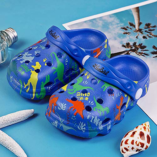 Inminpin B09W1Z9HHS_CA NARF Kids Cute Clogs Cartoon Garden Shoes Boys Girls Slides Slippers Indoor Outdoor Children Water Shower Beach Pool Sandals,Blue,13-14 Little Kids,Kids thumb #5