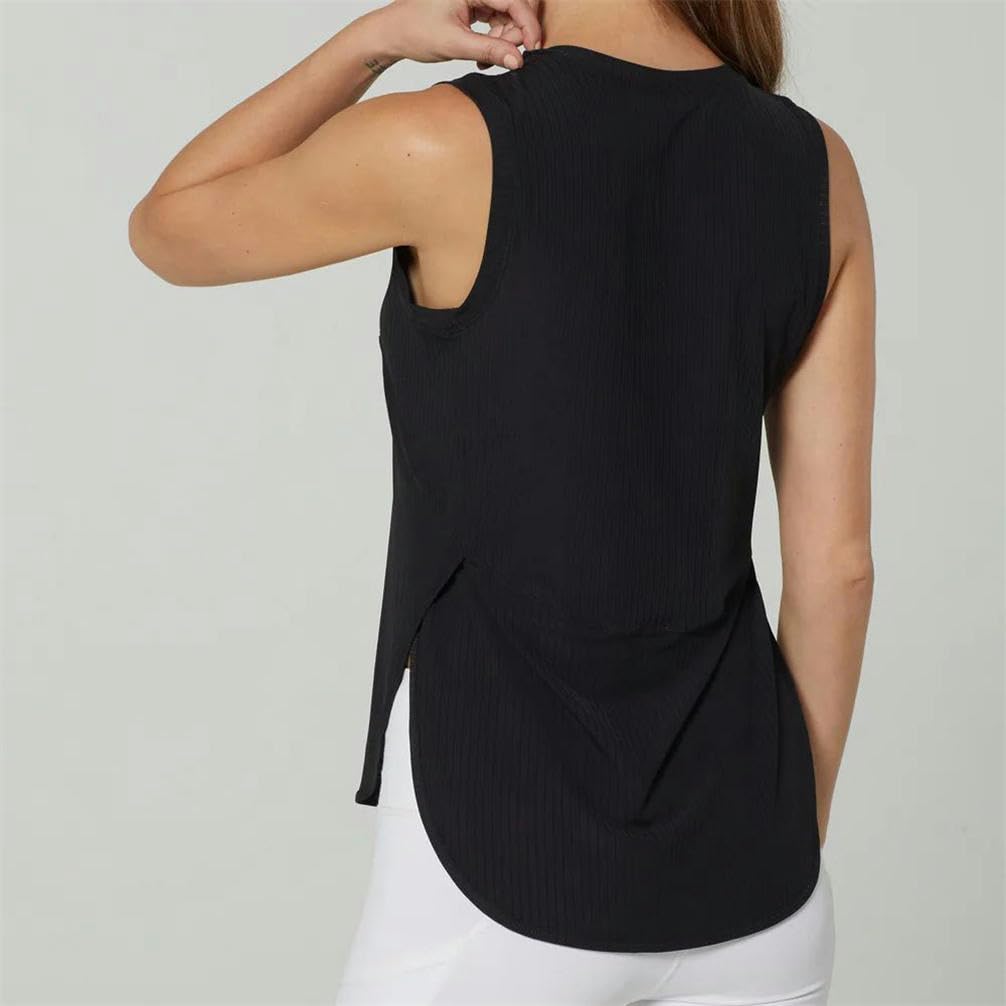 JXQXHCFS Camicia da palestra da donna ad asciugatura rapida camicie sportive per la schiena Top da palestra da donna senza maniche maglietta sportiva