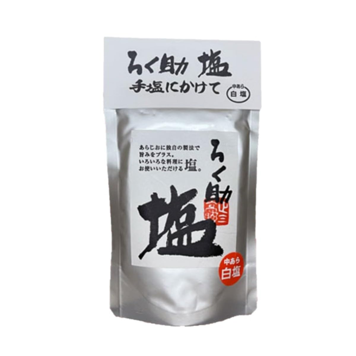 Amazon.co.jp: ろく助 白塩 130g 昆布と椎茸の旨味を凝縮, おにぎりに