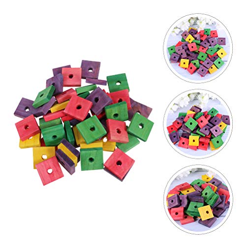 100 stuks papegaai houten clip speelgoed vogel spelen speelgoed papegaaienbeet speelgoed (gemengde kleur) - Afbeelding 8