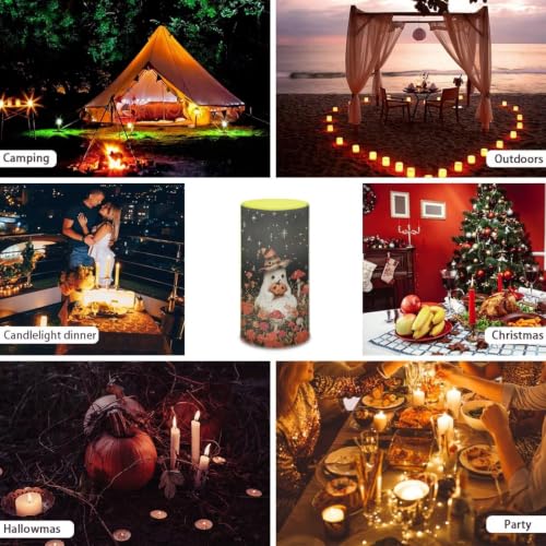 Image of Mushroom Ghost Flameless Flickering Candles with Remote Timer