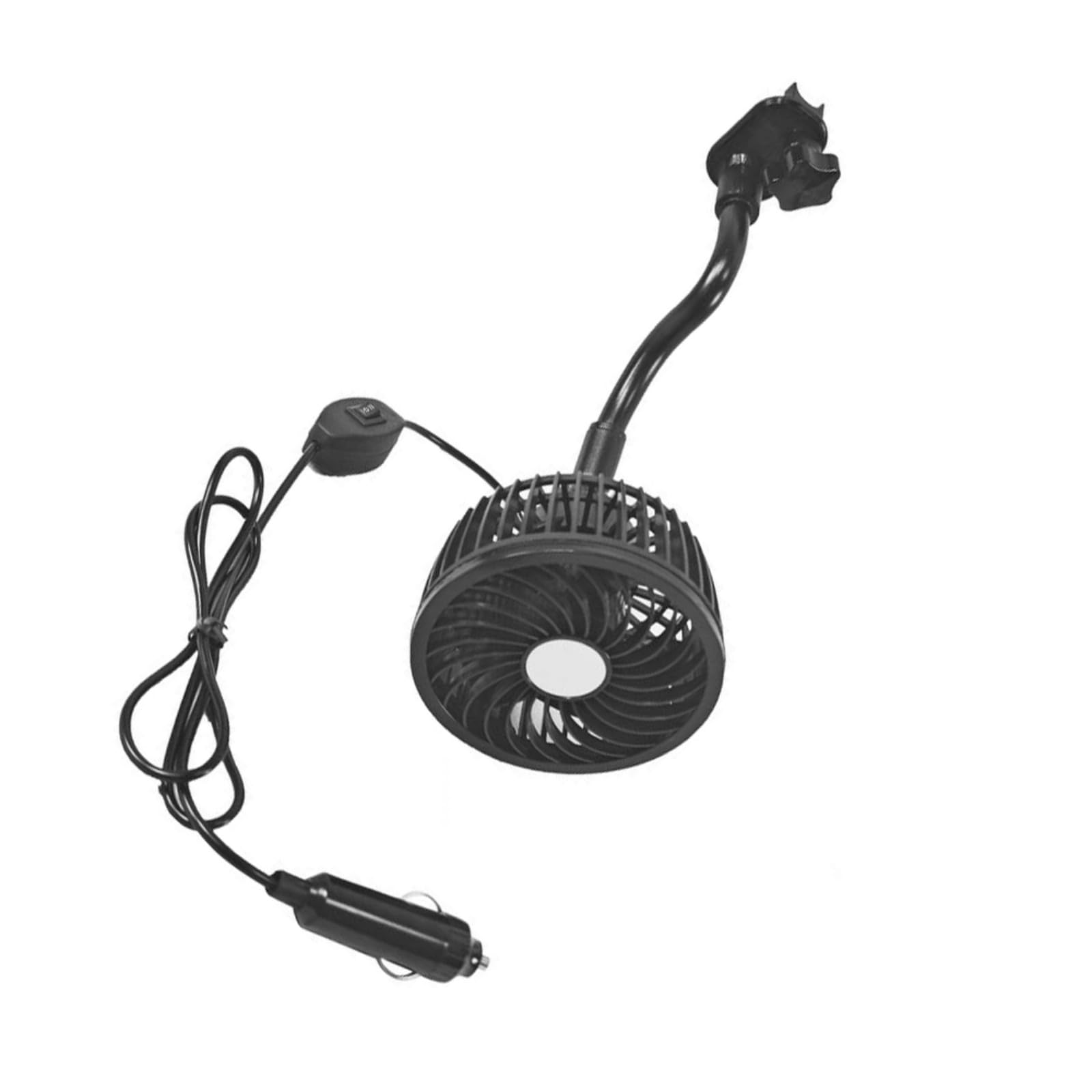 Kalttoy Car Headrest Clip on Fan 2 Speed Wind Car Rear Seat Headrest Electric Air Fan for Better Airflows Enduring Adjustable Ventilation Circulator