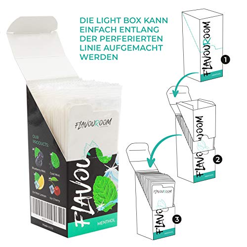 Flavouroom - Premium 25er Set | Menthol Karte für unvergesslichen Flavour Geschmack | Aromakarte | inkl. Schachtel zur… – Bild 4