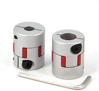 2PCS 8mm to 12mm Aluminium Plum Flexible Shaft Coupling Diameter25mm Length30mm 8x12mm Motor Connector Flexible Coupler for 3D Printer CNC Machine and Servo Stepped Motor（8x12mm）