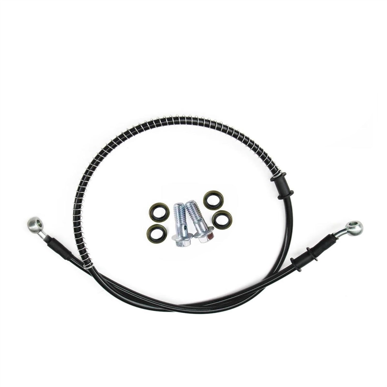 Ksxzw Black- Silver Motorbike Part Motorbike Replacement Accessories Motorcycle Brake Clutch Oil Hoses 1200Mm/120Cm M10 28 Degree 0