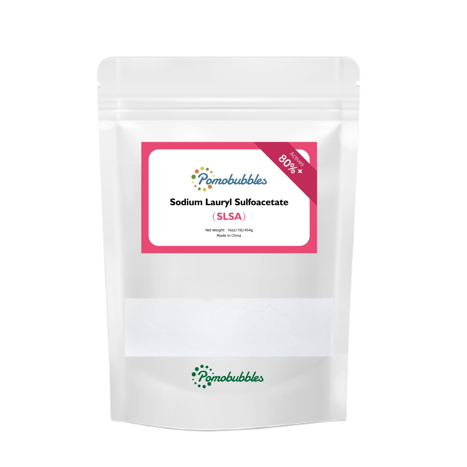 SLSA Poudre de laurylsulfacétate de sodium, 454 g, pour une mousse riche, douce pour la peau, additif pour le bain