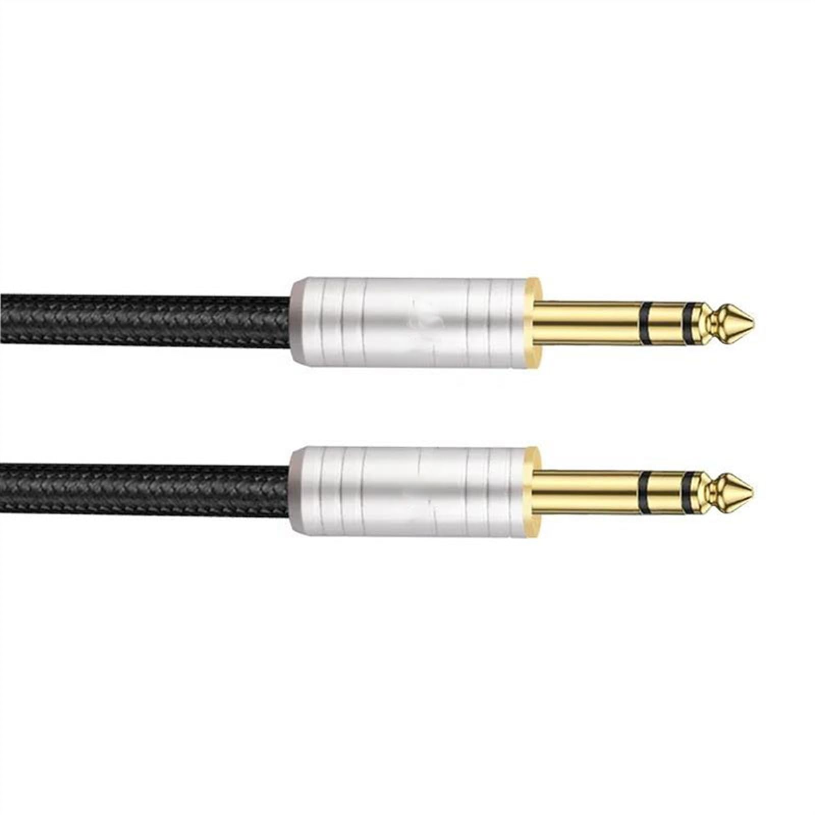 TSTS Cavo Strumento per Chitarra Cavo Da 6,5 ​​mm A 6,5 ​​mm Per Altoparlante Amplificatore Strumento Chitarra Jack Da 6,35 Maschio A Maschio Cavo Stereo Aux Placcato In Argento 6N(2m)