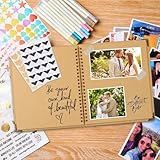 Joyberg Scrapbook 80 Pages, Scrapbooking Supplies 8 x 8 In, junk journal Album Suitable for Album Memory Book Wedding, Anniversary Family, DIY Craft Projects (Brown)