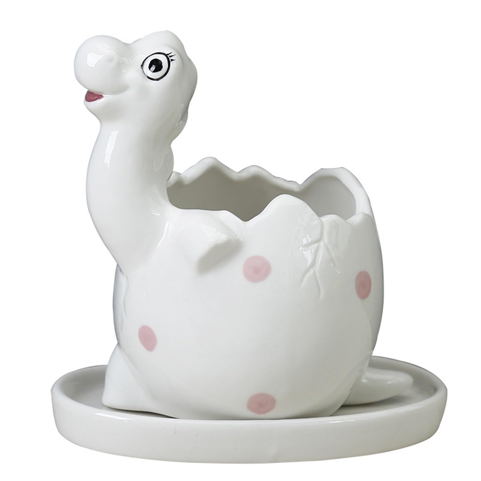MDNIPQBAM natural Succulent Pot Ceramic Creative Desktop Abstract Dinosaur Planter Decoration for garden(A)