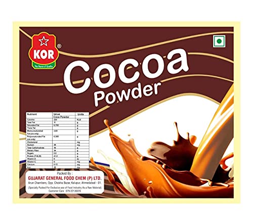 Image of KOR Natural Cocoa Powder - 100 Grams (Pack Of 1) / Coco Powder Used in Biscuits, Ice Cream, Dairy Drinks and Cakes | Shakes, Smoothies, Frosting Making | Unsweetened Powder