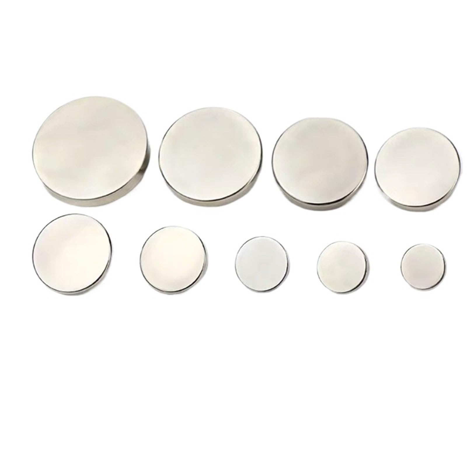 Lot de 30 boutons de chemise coupe-vent pour femme - 10/15/20/25 mm - Argenté - 25 mm