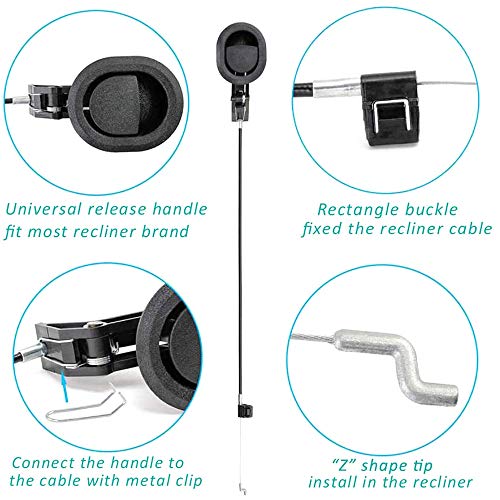 Ttmagic PJ-1 Sofa Chair Recliner Release Pull Handle 3 Inch By 3.5 Inch Replacement Parts thumb #3