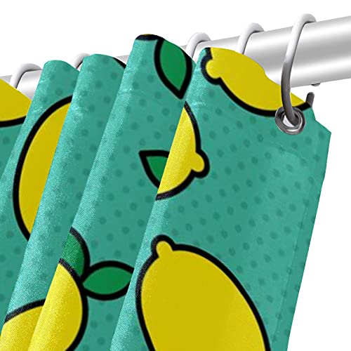 Rideau de douche imperméable citron vert 183x183 cm avec 12 crochets - 6