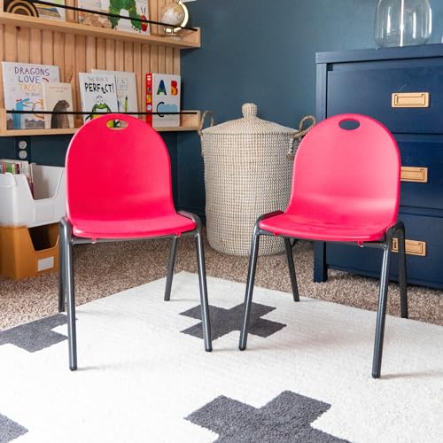 Backyard Discovery 12" Kid's Stacking Chairs-4 Pack-Red - image 7