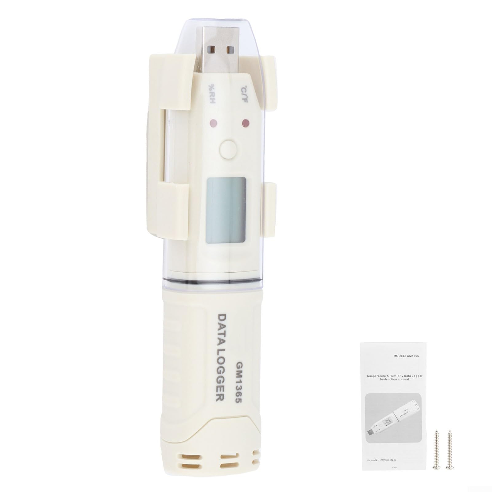 Registratore dati di temperatura e umidità GM1365/GM1366 con interfaccia USB, funzione di allarme e software di analisi per agricoltura, catene di raffreddamento e laboratori (GM1365)