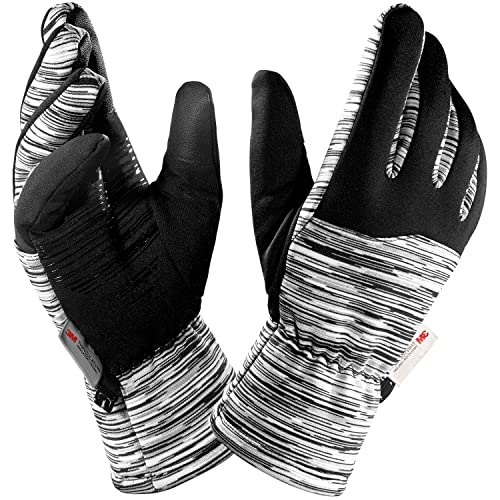 EMPO Gants de Sport Chauds d'hiver - Isolation Thinsulate 3M Coupe-Vent par Temps Froid Faible Absorption d'eau écran Tactile Sensible congélateur, Cyclisme, Course, randonnée, Conduite, extérieur Cover