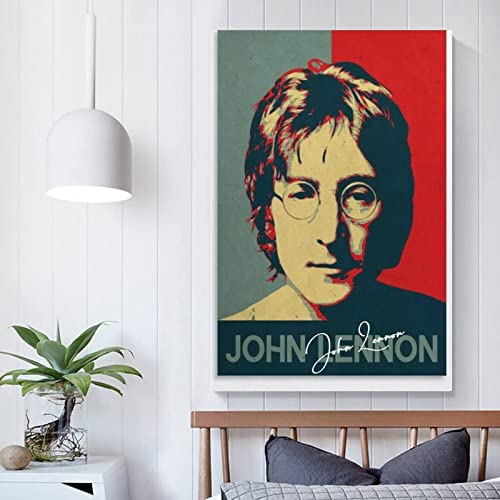 Peintures sur Toile John Lennon Pictures for Bedroom Gifts Decor for Men Women 60 * 90cm sans Cadre - Les Beatles, Paul McCartney, John Lennon, RIngo Starr, George Harrison Peintures sur Toile John Lennon Pictures for Bedroom Gifts Decor for Men Women 60 * 90cm sans Cadre – Image 5
