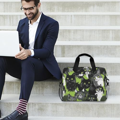 Funda para portátil 15.6" con asa y correa verde miniatura 3