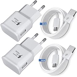 Cargador Tipo C Samsung A30 Original Cargador de Carga Rápida para el Teléfono Móvil de Samsung, (2-Pack) Cargador con Cable USB Tipo C 1.5m para Samsung Galaxy S8, S8 Plus, S9, S10, A13, A30, A40, A50,M30, M40, Note 8