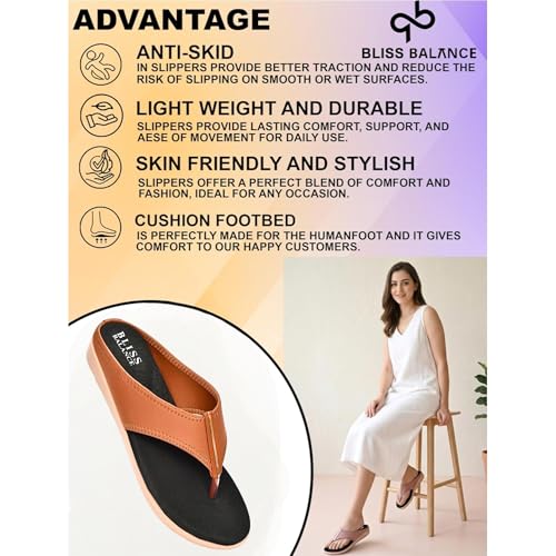 Image of Extra Soft Diabetic & Orthopedic Highcushioned Doctor Slippers|Flip-Flops Lightweight & Breathable Chappals|Comfortable Memory Foam Casual & Stylish for Women'sBB944