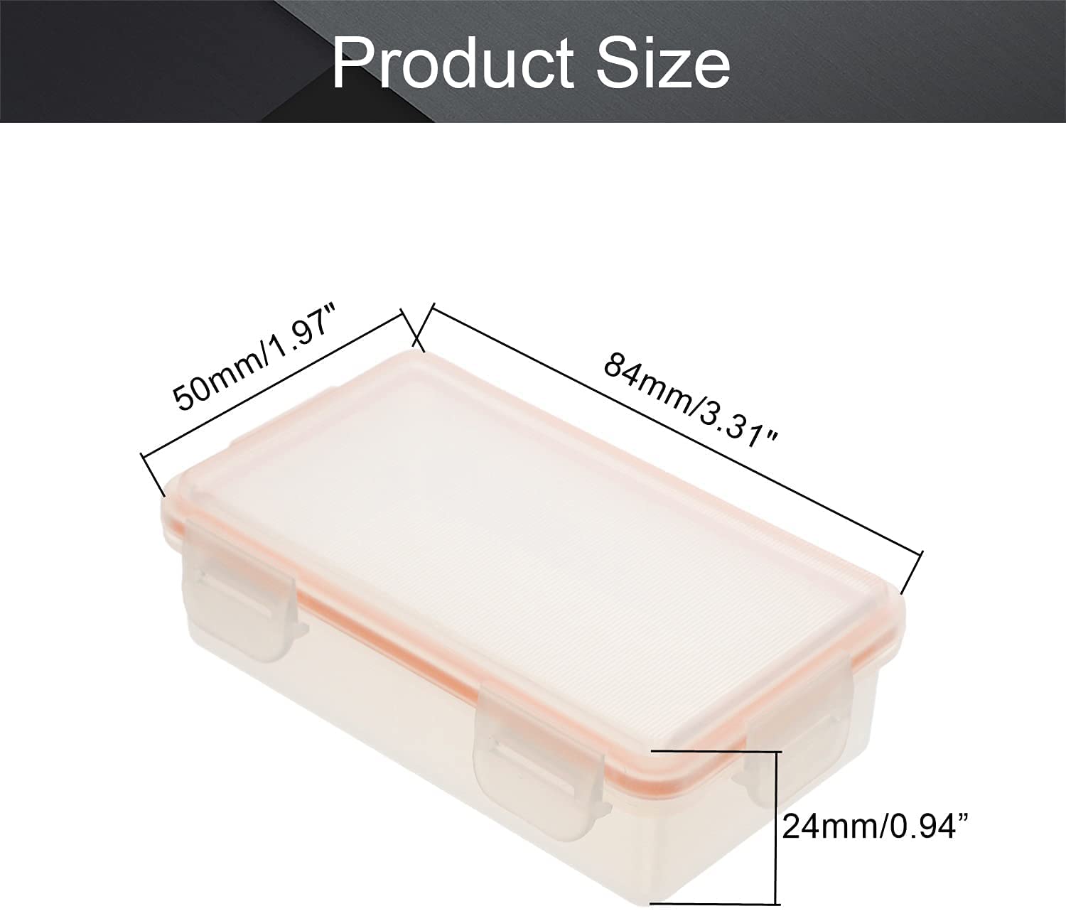 Auniwaig Battery Storage Box ?2 x 18650 Battery Case, Battery Organizer Storage Box, Battery Storage Case Holder for 18650, Transparent, 2PCS