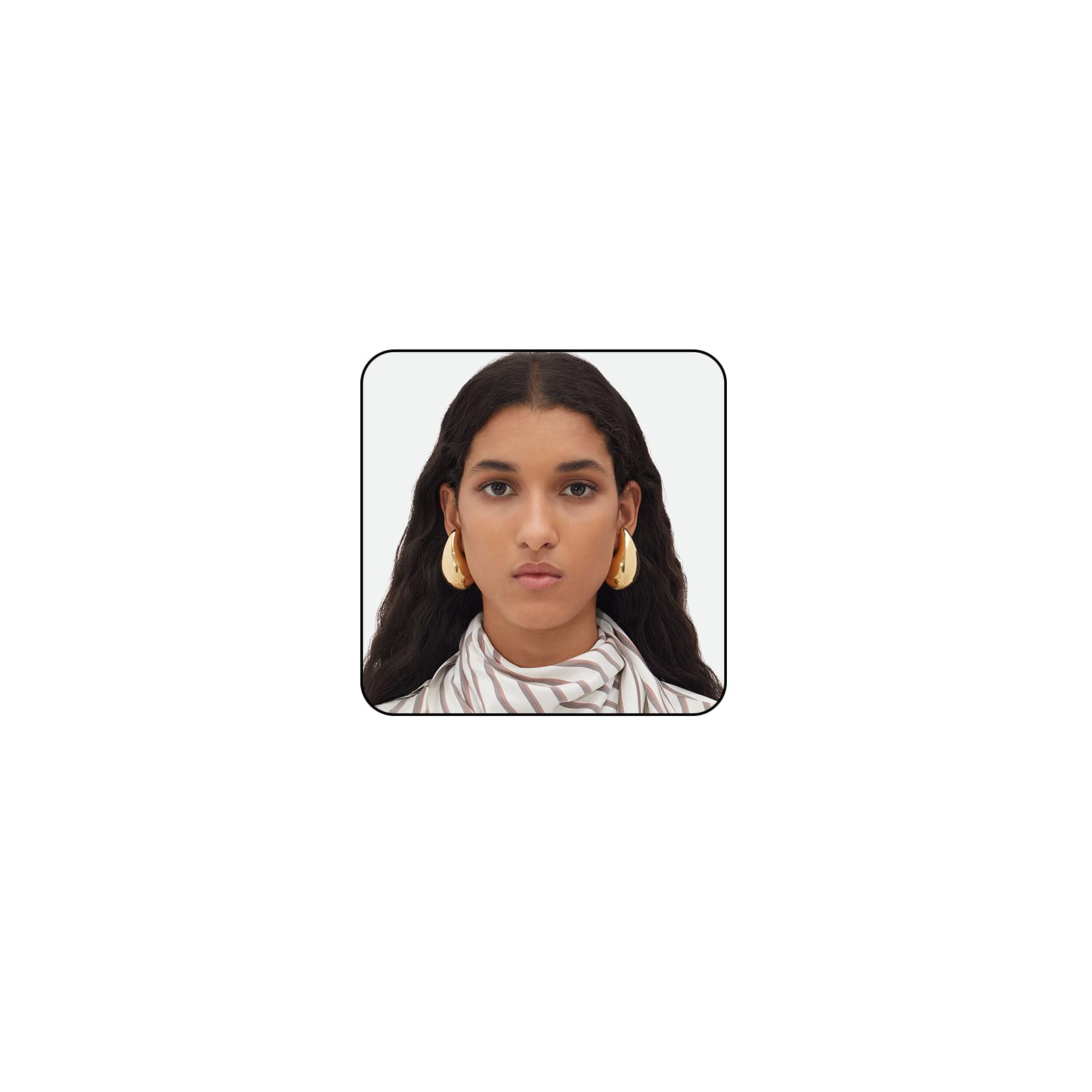 Sora TukiSilver Chunky Gold Earrings for Women Large Earrings Thick Gold Hoop Earrings Big Bold Earrings Gold Statement Earrings Chunky Ear Cuff Fashion Earrings