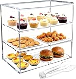 Cityjoy klare Acryl-Thekenvitrine für Bäckereien, 5 mm hochschlagfeste PETG-Platten, transparenter Acryl-Sandwich-Brotschrank