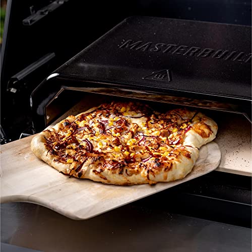 Image of Masterbuilt Gravity Series Outdoor Pizza Oven Accessory insert with Ceramic Pizza Stone, Porcelain-Coated Exterior with Stainless Steel Interior in Black, Model MB20181722