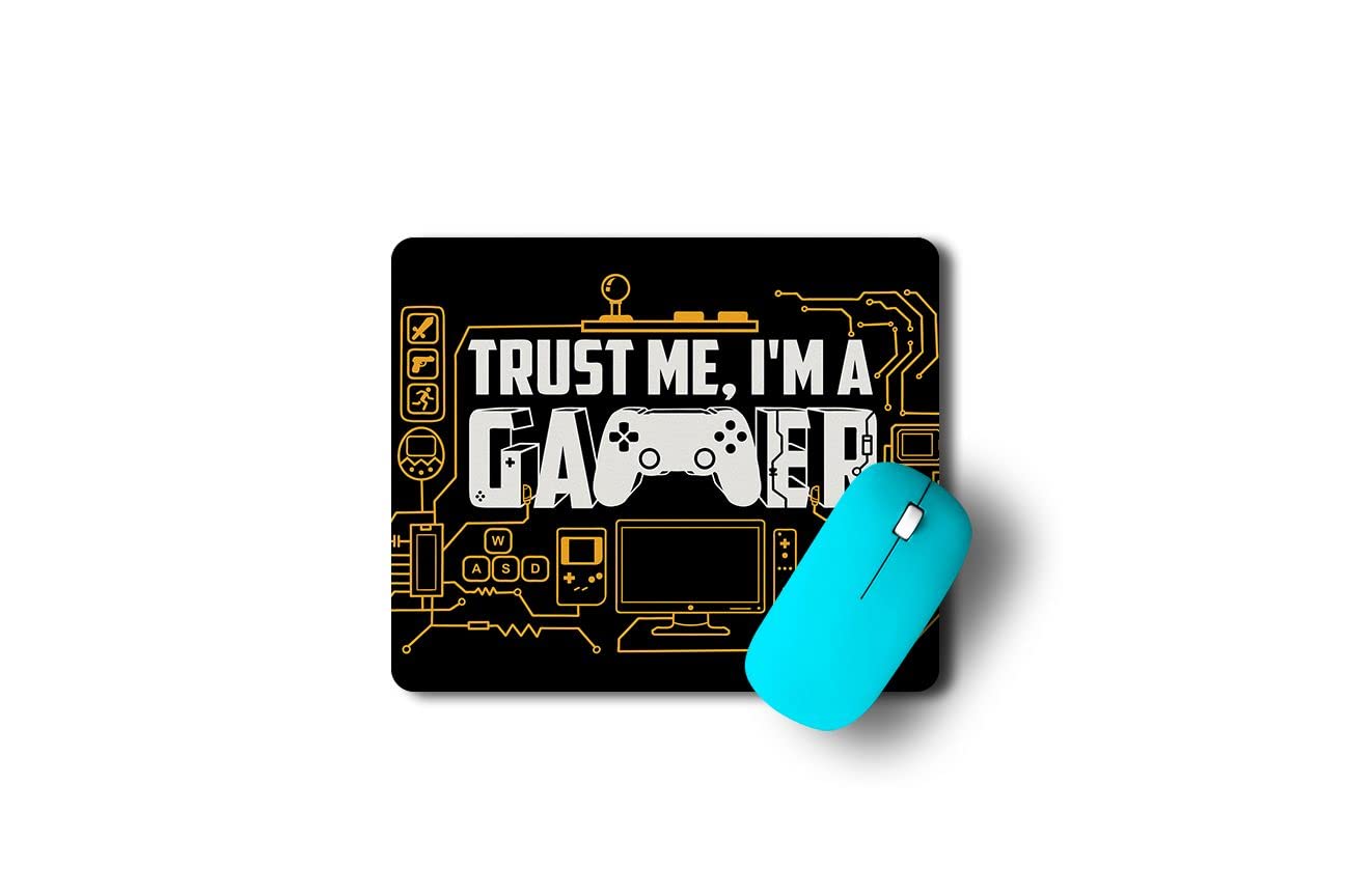 Yellow Alley Gaming Mouse Pad|Trust Me Im A Gamer|Rubber Base Matte Finish Designer Gaming Mouse Pad for Boys, Girls & Kids|Mouse Pad for Wireless Mouse|Anti-Skid Rectangular Mouse pad(9x7 Inches) (B096F31YPG) Amazon Price History, Amazon Price Tracker