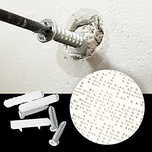 50 Packs Drywall Masonry Anchor Repair Kit Heavy Duty Wall Hole Patch Filler Fits Loose Wall Fixtures and Various Size Screws Quick Fix Wall Anchors DIY - Image 2