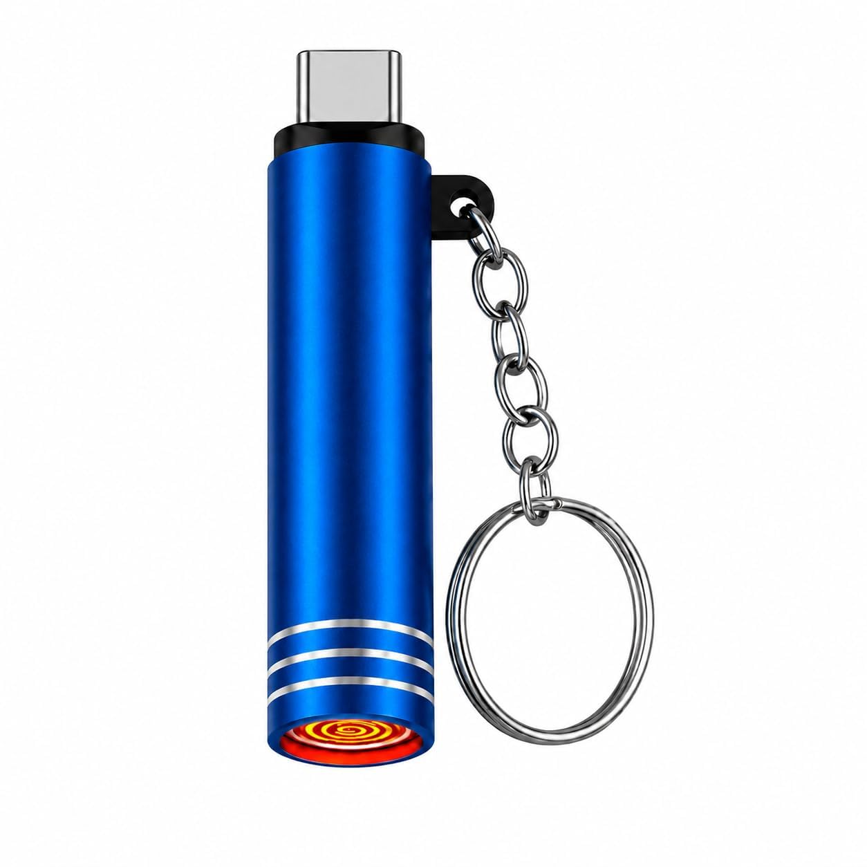 USB Type-C Flameless Electronic Lighter – Windproof Portable Mini Keychain Fire Starter with LED Indicator – Recharge-Free Mobile Powered Cigarette Lighter for Camping, Travel & Outdoor Use-picture-32