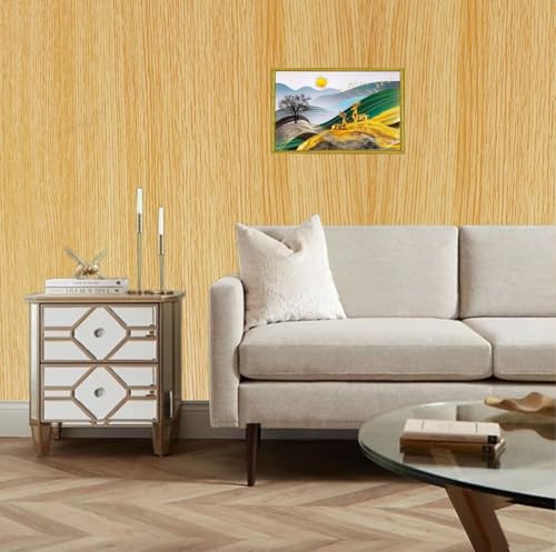 Image of HOME13 Vinyl Kitchen Self Adhesive Vinyl Decorative Oak Wooden Wallpaper for Kitchen Countertop Home /Office 1 Ft x 4 Ft with 2pcs