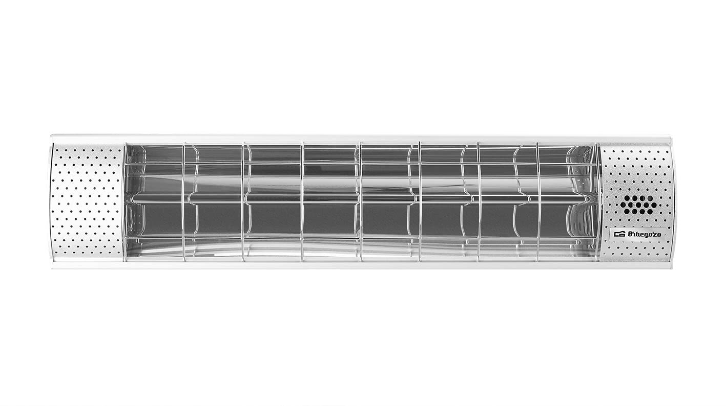 Orbegozo PHF 45 - Riscaldatore a infrarossi per interni ed esterni, IP-55, raggio 3 metri, inclinazione regolabile, cavo 2 metri, 2000W