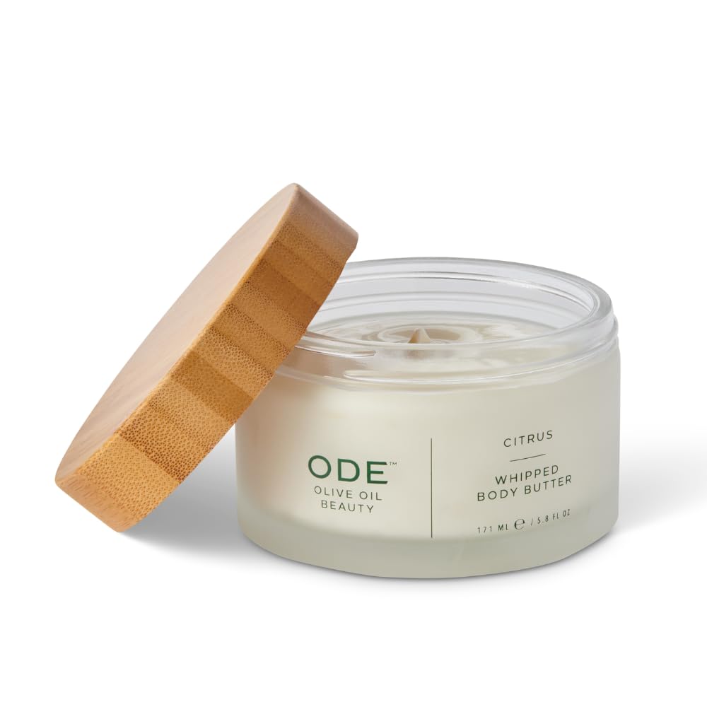 McEvoy Ranch Whipped Body Butter | ODE Olive Oil Beauty | 5.8 FL OZ | Crafted with Organic EVOO, Hyaluronic Acid, Organic Shea & Cocoa Butters |